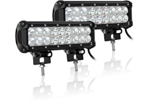 ‎WILLPOWER Willpower 2pc Led Arbeitsscheinwerfer Auto 23 cm 54W Offroad Scheinwerfer 12V Traktor Wasserdicht IP67 Led Zusatzscheinwerfer 6000K Spotlight Flutlicht Rückfahrscheinwerfer für Truck SUV UTV ATV