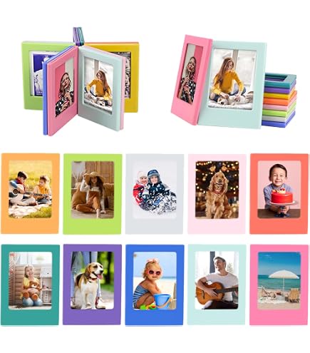 6 Marcos Fotográficos Magnéticos Mini - Para Fotos 7x4.5 Cm, Colores Vibrantes, Ideales Para Nevera O Decoración