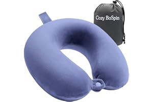 Cozy BoSpin Reisekissen- Perfektes Memory Foam Nackenkissen Stützkissen，kompakt und leicht, schnell gepackt,Schlafrestkissen (blau)