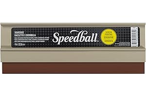 Speedball 9 Pollici Craft Fabric Squeegee, 65 Durometro, Manico in plastica Beige, Tessuto, Attrezzature per Serigrafia, Kit di Strumenti artistici