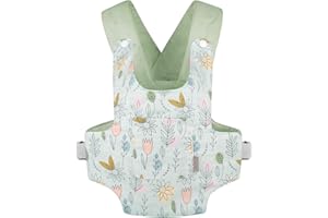 GAGAKU Nosidełko dla lalek, akcesoria dla lalek, nosidełko dla lalek, przytulanka z regulowanymi ramiączkami dla dzieci - zielone (słonecznik)