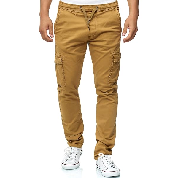 Indicode Heren Dennis Cargo Pants - Cargobroek 98% Katoen Met 6 Zakken, Regular Fit