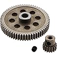 VGOL 1 Set RC Car Spur Gear Set 64T Main Gear 17T Motor Gear Compatible with Redcat L-ightning EP Drift Compatible with L-ightning EPX PRO 1/10 Scale Truck