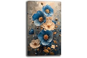 PRINTERLAND Quadri Moderni Soggiorno Verticale FIORI Quadro moderno FIORE da Parete grande XXL Stampa su tela Canvas Decorazione Murale muro Arredo Camera da letto Cucina (6, 50x100 cm, Canvas intelaiato)