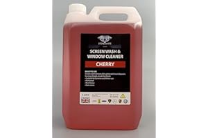Showtime Chemicals Concentrated Cherry Screenwash | Leaves Streak—free Finish | Fast Acting | Cherry Fragrance | Effective in All Seasons (5 Litres)