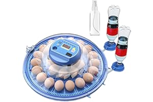 RATSTONE Incubatrice Per Uova,Incubatrice Per Uova Automatica,Può Contenere 33 Uova Mini,Con Rotazione e Umidificazione Automatica Delle Uova,Controllo Della Temperatura,Adatto Per Uova Mini e Piccole (Blu)