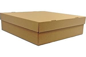 BOXES2GO 10 X PRESENTATION BOX AND LID 400mm x 400mm X 125mm (BROWN)