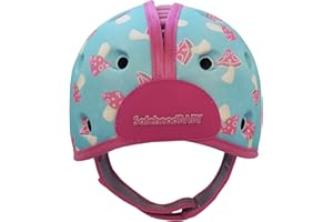 SafeheadBABY Casco di sicurezza per bambini pluripremiato per gattonare e camminare Caschi di protezione per la testa del bambino Traspiranti ed espandibili Menta Di Funghi
