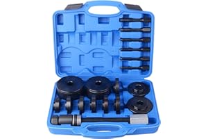 DAYUAN Herramientas de Cojinetes de Rueda, Kit de Extracción de Ruedas - Material: Acero C45 - Tamaño de la Caja: 52 x 30 x 9 cm - 17 Partes, con Estuche roja