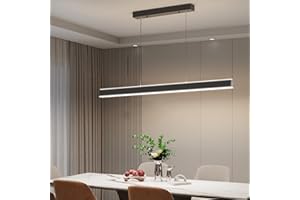 Mikeru 120cm Dimmerabile Moderna Lampada a Sospensione Lampadario Luce 10% -100% Luminosità Regolabile Con Telecomando Lampada a Isola Della Cucina Con 3000K/4500K/6000K 3 Colori per Sala Da Pranzo