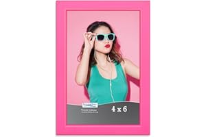 Icona Bay - 10x15 cm Roze fotolijst - Gekleurde massief houten Scandinavische stijl lijst voor foto - Pizzazz-collectie