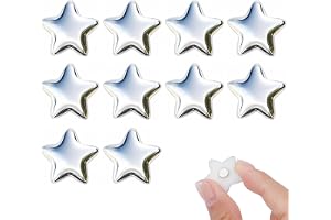 NQEUEPN 10 Silverfärgade Stjärnformade Kylskåpsmagneter, Köksmagneter