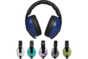 Banz Bubzee Protection auditive pour bébé de 0 à 36 mois – Casque pour bébé avec réduction du bruit bruyant et cache-oreilles pour tout-petits, taille réglable, bleu marine