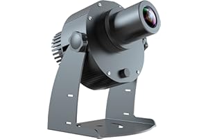 AHWZ Gobo Projector Outdoor IP65 Waterproof Images Sign Advertising LED Customized Logo Projector Light,Black,outdoor