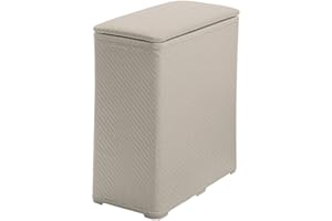 Kiamami Valentina - Cesto portabiancheria sporca per il bagno in resina termoplastica beige 70lt