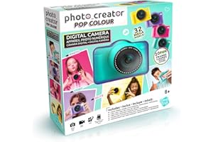 Canal Toys - Photo Creator - Appareil Photo Pop Numérique Turquoise pour Enfants de 8 Ans+ - Selfie & Caméra Vidéo - Idée Cadeau Tendance à Emporter Partout avec Soi - CLK 043