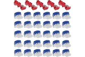 GATPHY 30 Pcs Waterproof Wire Connectors for Robotic Lawn Mowers, Lawnmower Cable Connector with 10Pcs Connection Terminals, Electrical Wire Connectors for Robotic Mowers Automower Irrigation Applications