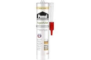 Ponal Stucco per giunti in acero per parquet e laminato, composto elastico per giunti di collegamento e dilatazione, sigillante senza solventi, acqua e silicone, cartuccia 1x280 ml, acero/betulla