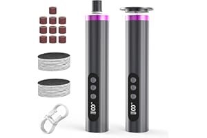 Gerbala 2 in 1 Pedicure Elettrico, Calli Piedi Rimozione Ricaricabile, Lima Calli Piedi Elettrico a 9 Velocità Regolabile Pedicure Kit per Pelle Morta e Tacchi Incrinati (Nero)