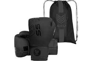 SSU Premium Boxing Gloves, Ringside Boxing Gloves, MMA Sparring Gloves, Mens, Women and Adult, Ladies Pro Training Mitts Sparring, Fighting Gloves, Muay Thai Gloves - 10, 12, 14 oz