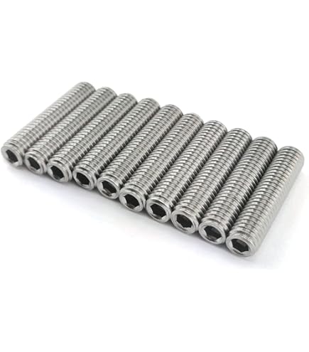 Pernos Roscados M6x5mm - Acero Inoxidable A2 - Hexágono Interior - DIN 916 - Pack De 20 Unidades