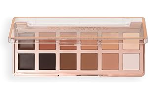 REVOLUTION BEAUTY LONDON Revolution The Master Icon Matte Nudes Palette – Paleta de 12 sombras Nude mate de alta pigmentación, vegana y libre de crueldad