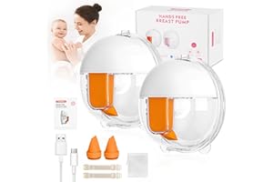 Hovineumoo Tiralatte a Mani Libere, Tiralatte Elettrico Indossabile con 3 Modalità e 10 Livelli, 24 mm Tiralatte Portatile con design a prova di perdite, Tira latte Neonati Elettrico Senza Fili (2)