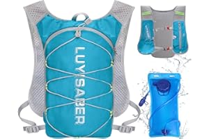Neloheac Chaleco Hidratacion Trail Running Mujer Hombre, Mochila Hidratacion con Bolsa de Agua de 2L, Mochila MTB para Maratón Ciclismo Senderismo