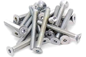 SINGULARITY SUPPLIES M6 (6mm x 50mm) Hex Socket Countersunk Machine Screw (Bolt) - Steel (Pack of 20)