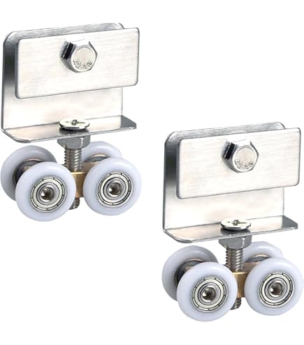 ITROLLE 2Sets Schuifkast Hardware Component Thuis Garderobe Schuifdeur Nylon Katrol Wiel Kast Opknoping Wiel Garderobe Meubels Hardware