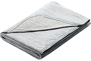 Luxear Manta Refrescante de Verano, ARC-Chill 3,0 Fibra Refrigerante Q-MAX 0,5 Manta Enfriamiento, de Doble Cara Fina Suave Transpirable Sabanas Enfriadoras, Sofa Adultos Bebés, Gris 130 x 170 cm