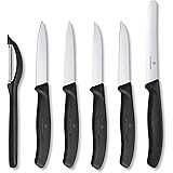 Victorinox, set di 6 coltelli da verdura Swiss Classic, nero, in confezione regalo