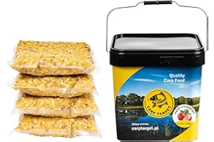 CARP TARGET - Maïs d'appât Naturel pour la Carpe -Amorce conditionnée en Paquets de 5 kg ou 12 kg - Grains de maïs cuits pour la pêche aux Poissons de la Famille des carpes