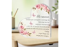 XIOABRE Regalo Hermana Regalos Para Hermanas Regalo Para Mi Hermana Regalo Hermana Cumpleaños Acrilico Amor Regalo Para Hermana Cumpleaños Navidad Regalo Reyes Regalos San Valentin Para Hermanas Originales