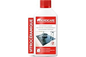 Nordicare nettoyant plaque induction [500ml] remplace grattoir plaque vitrocéramique I extrêmement économique I produit plaque induction, nettoyant vitrocéramique