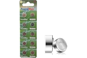 10x AG12 (LR43, LR1142, 386) 1,5V - PoundMax Baterie Alkaliczne Guzikowe | 1x 10 Paczek