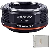 PHOLSY Objektivadapter Manueller Fokus Kompatibel mit Nikon F/AI/AIS/AF/AF-I/AF-S Mount Objektiv auf Canon EOS RF Mount Kamer