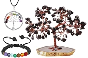 NARIBABU Black Tourmaline Crystal - Crystal Tree Decorations - Gemstone Tree Of Life - Mini Crystal Tree - Home Decor Accessories Living Room - Gifts For Spiritual People - Wire Tree