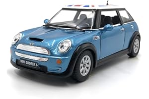 ICE TOYS modélisme voiture à l'échelle mini cooper s avec drapeau (drapeau azul)