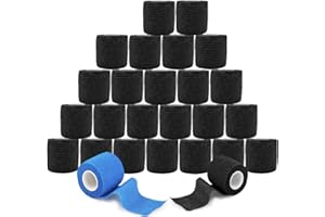 ANAMPION Venda Cohesiva 24Rollos 5cmX4.5M Venda Cinta Bendaje Adhesiva Vendaje Autoadhesivo Deportiva Tape Cohesivo Para Muñeca Dedos Lesiones Deportivas,Hinchazón