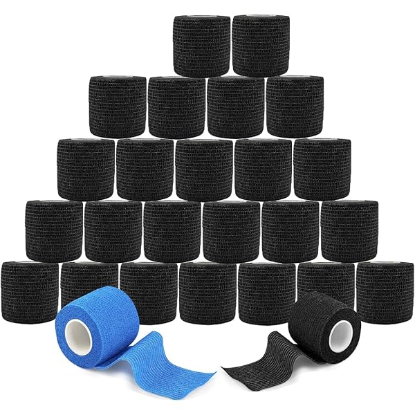 Sagafly Bandage Autoadhésif Cohésifs Bandes 5 Cm X 4,5 M, 12 Rouleaux Elastique Bandage Medical Animal Sports Bande Pour Les Premiers Soins, Les Sports, Les Chevaux, Les Chiens (Rouge