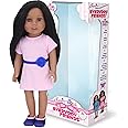 Sophia's Dark Brown Haired Doll 18 Inch Vinyl Girl Doll with Light Pink Dress and Navy Shoes Perfect Girl Friend for Your Favorite American Doll!