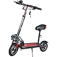 CRONY V10 Pro Electric Scooter for Adults Kids, Dual Suspension&Dual Brake, Triple LED Headlamps and LED Base Lights, 45-68 KM/H Speed, 10" Off Road All-Terrain E-Scooter, Red