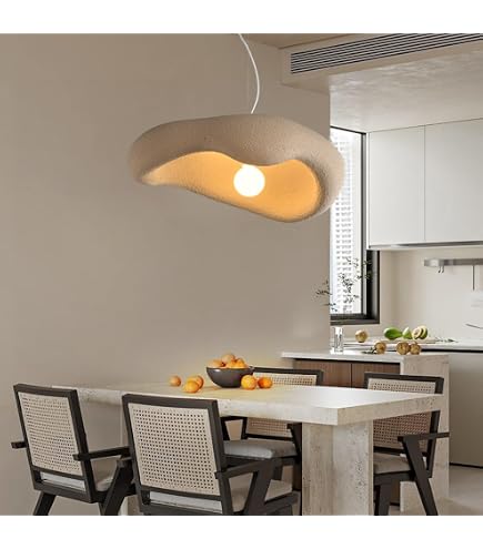 Wabi-Sabi Pendelleuchte Aus Polystyrol – Blumen-Design, E27 Fassung, Für Wohnzimmer Oder Schlafzimmer