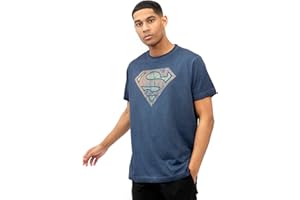 Cotton Soul DC Comics Superman Vintage Unisex Vintage Wash T Shirt Vintage Navy