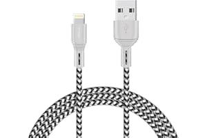 ISOUL iPhone Charger Cable, Lightning Cable 6.5ft/2m iPhone Charger Braided Long iPhone Charger Lead USB Fast Charging Cable Compatible with iPhone 11/XR/Pro/Xs Max/X/8/7/Plus/6S/6/SE/5S/12/13 iPad Air