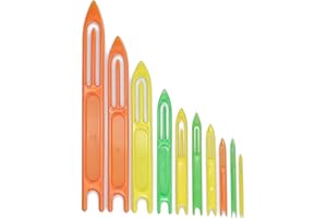 Piscorush 10 Stück Netz-Nadel-Federbälle Kunststoff-Reparatur-Angelschnur-Ausrüstung, Gussnetz, Reparaturnadel, Angelzubehör, Größe: 1#-10#