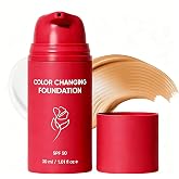 Korean Color Changing Makeup Foundation with SPF 50 | Adapts to Skin Tone Automatically, Lightweight, Moisturizing and High C