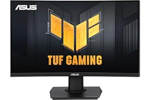 ASUS TUF Gaming VG24VQER - 24" Full HD zakrzywiony monitor - 180 Hz, 1 ms MPRT, FreeSync, Adaptive Sync, ELMB Sync, GameFast Input - Panel VA, 16:9, 1920 x 1080, DisplayPort, HDMI
