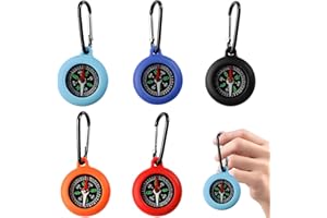ZXNJA 5 Stück Kompass, Outdoor, Kinder, Compass, Mini Kompass,Schlüsselanhänger, Tragbar Für Camping Und Aktivitäten Im Freien, Geschenke Kinderkompass